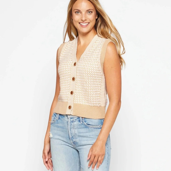 Re/Done Beige Cotton Vest xs - Picture 3 of 7